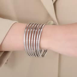 KALEN 7pcs/set Simple Fashion Stainless Steel Bracelet For Women Gold Silver Color Geometry Wire Round Bangle Jewelry Wristband