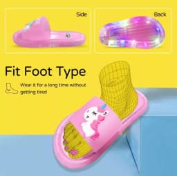 Lighted Cute Unisex Children Slippers Cartoon Unicorn Animals Prints Fashion Shoes Bathroom Kids Boys Girls Toddler Slippers