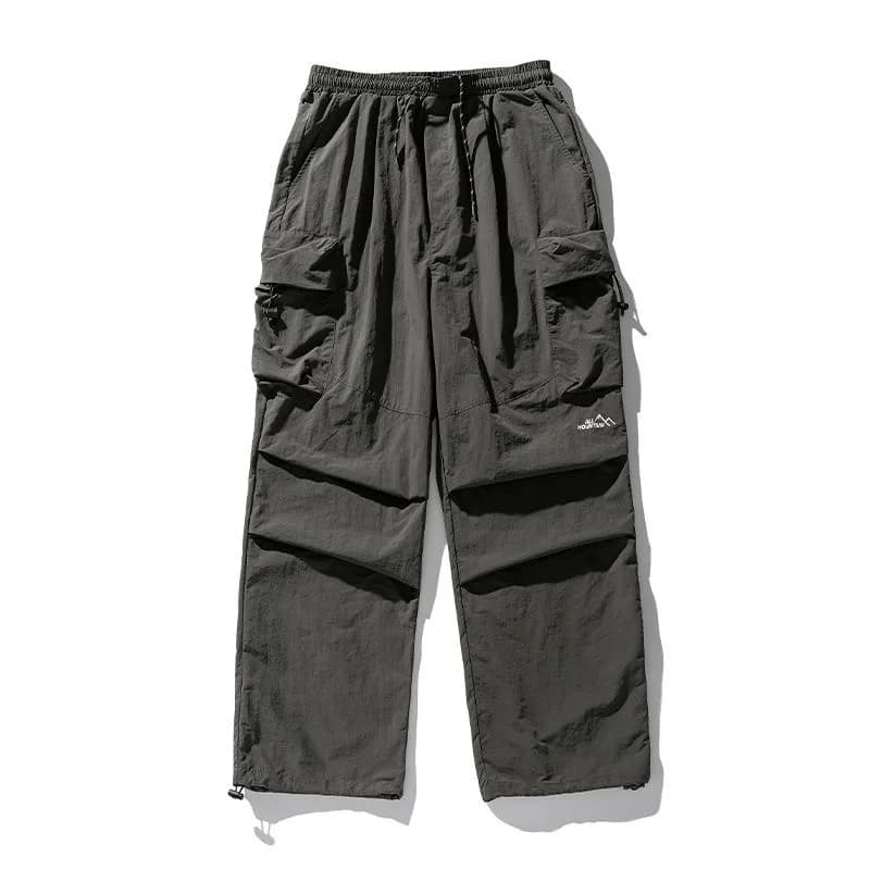 Men's Spring and Autumn New Waterproof Hip Hop Mountaineering Pants Casual Harajuku Work Pants Black Cargo Outwear Pants