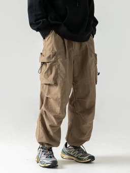 Men's Spring and Autumn New Waterproof Hip Hop Mountaineering Pants Casual Harajuku Work Pants Black Cargo Outwear Pants