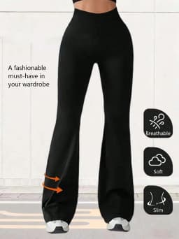 Women's High-Waist Hip-Lifting Slim Bell-Bottoms Are Comfortable and Elastic for Leisure and Daily Commuting Yoga Fitness