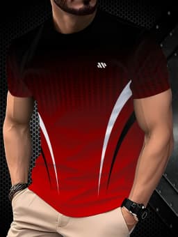 Men's Plus Size Short Sleeve T-Shirts 3D Irregular Graphic Printing Soft Comfortable Daily Wear for Sports Fitness Man's T-Shirt