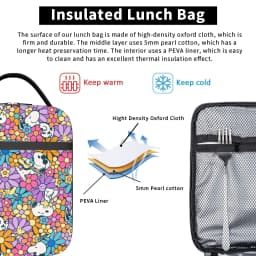 S-Dog-Snoopies Cartoon Thermal Insulated Lunch Bag for Office Cartoon Portable Food Bag Container Cooler Thermal Lunch Boxes