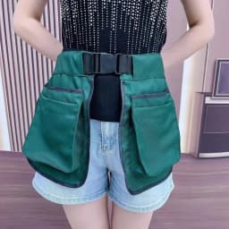 Ethnic Pattern Portable Waist Bag Waterproof Oil-resistant Adjustable Belt Apron Large-capacity Polyester