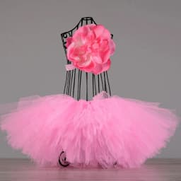 Girls Red Tulle Tutu Skirts Kids Dance Pettiskirts with Flower Hairbow Set Children Birthday Christmas Costumes Party Cloth