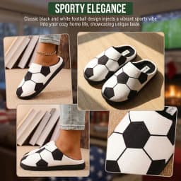 Football Women's Slippers House Autumn Winter Fashion Designer Woman Shoes Indoor Fuzzy Fur Slides Couple Soft Non-Slip Floor