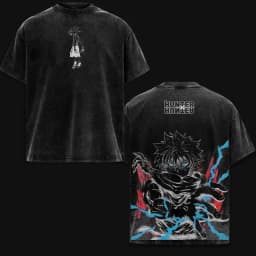 Hot Selling HUNTER×HUNTER Shizuku Murasaki Print T-Shirt, Unisex Vintage Washed Loose Top, Casual Cotton New Summer Tee