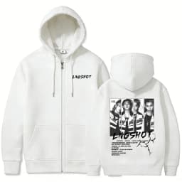 Korean Band Lngshot Jay Park 2026 Zipper Hoodie Men Women Kpop Fashion Trend Zip Up Jacket Male Oversized Zip Up Sweatshirt Coat