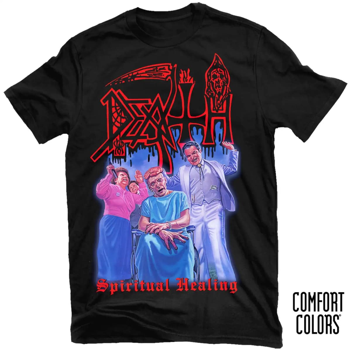 Death Spiritual Healing Heavy Metal Rock Band Style Summer Casual T-Shirt Men's and Women's Luxury Brand Top 2026 New