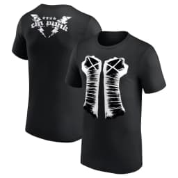 Cm Punk Lightning Fist Graphic T Shirt 2026 Summer Men 100 Cotton Black Oversized Wrestling Vintage Streetwear Top