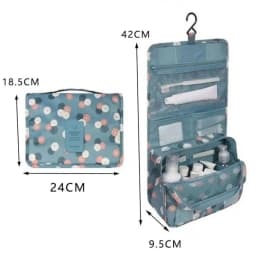 Hanging Travel Organizer Waterproof Makeup Bag, Large Capacity Toiletry Pouch Design,Portable Foldable Cosmetic Wash Storage Bag