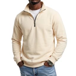 Mens Outdoor Quarter Zip Sweatshirts Casual Half Zip Pullover Hoodies Solid Color Spring  Autumn Tops for Gym and Daily Tops
