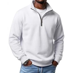 Mens Outdoor Quarter Zip Sweatshirts Casual Half Zip Pullover Hoodies Solid Color Spring  Autumn Tops for Gym and Daily Tops