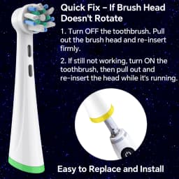 4 Cross Clean Replacement Brush Heads & Toothbrush Travel Case Compatible with Oral B iO 2 3 4 5 6 7 8 9 10 Electric Toothbrush