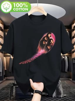 Deep Purple Fireballs album T-shirt - classic logo print all-season casual crew neck shirt, iconic music merchandise style