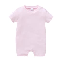 Baby Rompers Multicolor Cotton Short Sleeve Jumpsuit Solid Color Crawl Suit Soft Infant Unisex Body Suit Pure Colors Comfortable