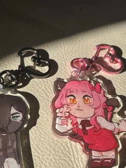 Mystreet Aphmau Acrylic Glitter Key Chain 2.5 Inch Trendy Fashionable Key Ring for Personal Use Or Gift