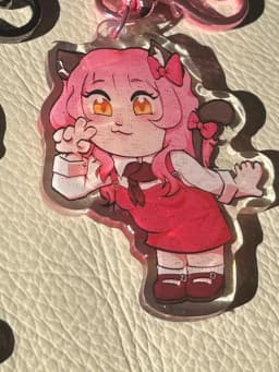 Mystreet Aphmau Acrylic Glitter Key Chain 2.5 Inch Trendy Fashionable Key Ring for Personal Use Or Gift
