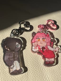 Mystreet Aphmau Acrylic Glitter Key Chain 2.5 Inch Trendy Fashionable Key Ring for Personal Use Or Gift