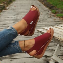 Women Wedge Sandals Summer 2026 New Fashion Slippers Open Toe Breathable Sandals Comfortable Buckle Woman Shoes Slides Women