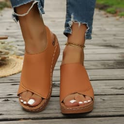 Women Wedge Sandals Summer 2026 New Fashion Slippers Open Toe Breathable Sandals Comfortable Buckle Woman Shoes Slides Women