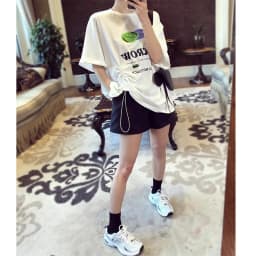 Hot Selling American Retro Spicy Girl White Casual Sports Summer Girl Thin Fit Loose Small Casual Versatile Five Point Shorts