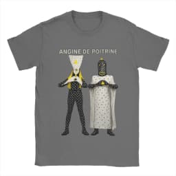 Angine De Poitrine Rock Band Cotton T-Shirt For Men Summer Vintage T Shirts Harajuku Tees Plus Size Cheap Tops
