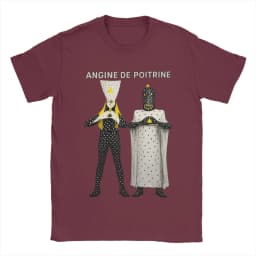 Angine De Poitrine Rock Band Cotton T-Shirt For Men Summer Vintage T Shirts Harajuku Tees Plus Size Cheap Tops