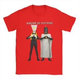 Angine De Poitrine Rock Band Cotton T-Shirt For Men Summer Vintage T Shirts Harajuku Tees Plus Size Cheap Tops