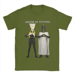 Angine De Poitrine Rock Band Cotton T-Shirt For Men Summer Vintage T Shirts Harajuku Tees Plus Size Cheap Tops