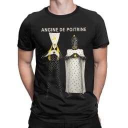 Angine De Poitrine Rock Band Cotton T-Shirt For Men Summer Vintage T Shirts Harajuku Tees Plus Size Cheap Tops