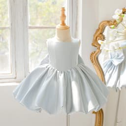 Toddler Flower Bud Party Baptism Baby Girls Dress Elegant 1st Birthday Wedding Princess Prom Dress Girl Bridesmaid Evening Gown