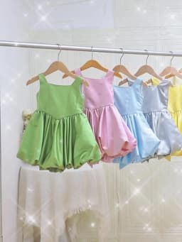 Toddler Flower Bud Party Baptism Baby Girls Dress Elegant 1st Birthday Wedding Princess Prom Dress Girl Bridesmaid Evening Gown