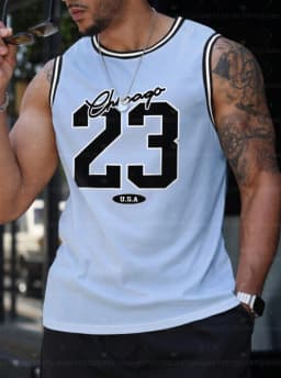 2026 Summer Men's Women Chicago No.23 Graphic Tank Top Sleeveless Basketball Jersey Vest Men Round Neck Sports Gym Vest