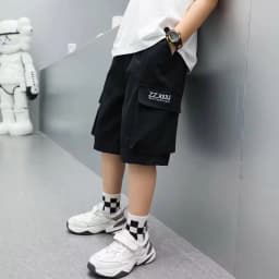 Boys Cargo Shorts Summer Short Sport Cotton Sweatpants Boys Knee Length Pants Size Hot Pants Kids Clothes 6 8 10 12 13 14 Year