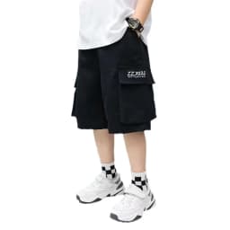 Boys Cargo Shorts Summer Short Sport Cotton Sweatpants Boys Knee Length Pants Size Hot Pants Kids Clothes 6 8 10 12 13 14 Year