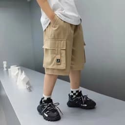 Boys Cargo Shorts Summer Short Sport Cotton Sweatpants Boys Knee Length Pants Size Hot Pants Kids Clothes 6 8 10 12 13 14 Year