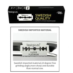 100 Pack Super Platinum Double Edge Razor Blade, Ultra-sharp Stainless Steel for Shaving, Mens Razor Blades one blade razor