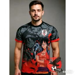 2026MAILLOT DU JAPON x ONE PIECE MUGIRAWA NO LUFFY Football jersey Sports Dry Quickly Men's T-Shirt Kid's Clothing Tee Y2k Woman