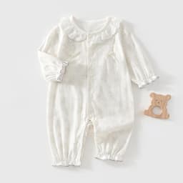 New Arrival 0-18M Baby Girl Princess Jumpsuit Newborns Spring Summer Pure Cotton Soft Romper Infant Breathable Knit Onesie