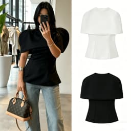 Women‘s Elegant Shawl Coat Top Two-Piece Set 2026 Spring Summer Slim Solid Party Outfit Female Commuter Fashion Two-Piece Set