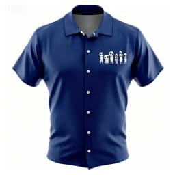 Anime All in One Feared Print Men's Shirt Unisex Loose Casual Versatile Half Sleeved Shirt Trend