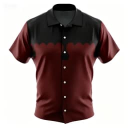 Anime All in One Feared Print Men's Shirt Unisex Loose Casual Versatile Half Sleeved Shirt Trend