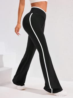 V-Cross Waist Flare Yoga Pants Women High-Waist Cross Sports Pants for Women Long Trousers Running Fitness Yoga Wear Leggings
