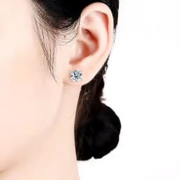 Luxury 0.5-2CT D Color Moissanite Screw Earrings For Women Party Fine Jewelry 4 Prong S925 Sterling Silver Diamond Earring