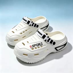 Men's Perforated Shoes, Toe Toed Shoes, Casual Driving, Two On, Thick Soled, Comfortable, Breathable, Anti Slip, Trendy Sandals