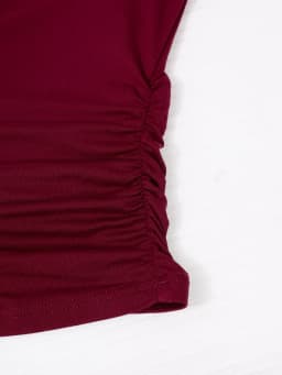 Square Collar Wine Red Long Sleeve Women Tops High Elasticity Tights for Ladies waist-cinching tops cheap Women's pullover