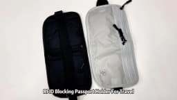RFID Blocking Travel Waist Pouch Anti-Theft Slim Money Belt with Multi-Wear Design Waterproof RFID Wallet for Cards