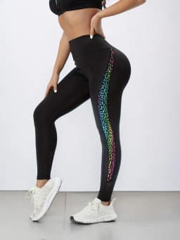 Hot-Selling Women's Rainbow Print Yoga Pants, High-Elastic High-Waisted Butt-Lifting Sports Fitness Pants