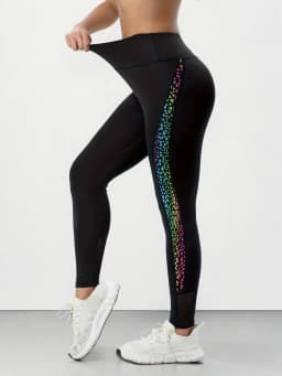 Hot-Selling Women's Rainbow Print Yoga Pants, High-Elastic High-Waisted Butt-Lifting Sports Fitness Pants